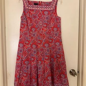 Talbots DRESS, petites colorful 10P, NWOT